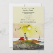 旅行をテーマにした引退パーティー 招待状 (裏面)