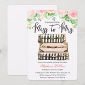 旅行をテーマにした花のウェディングシャワー招待状 招待状 (正面/裏面)