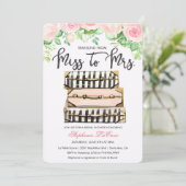 旅行をテーマにした花のウェディングシャワー招待状 招待状 (スタンド正面)