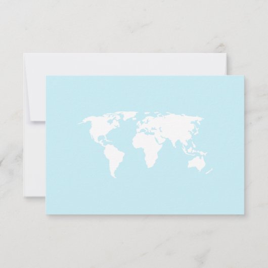 旅行をテーマにした赤ちゃんシャワーかわいいフラットサンキューカード サンキューカード (裏面)