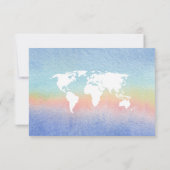 旅行をテーマにした赤ちゃんシャワーかわいいフラットサンキューカード サンキューカード (裏面)