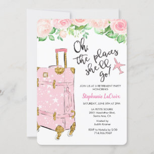 旅行をテーマにした退職パーティの招待状 招待状