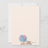 旅行をテーマにした退職パーティー 招待状 (裏面)