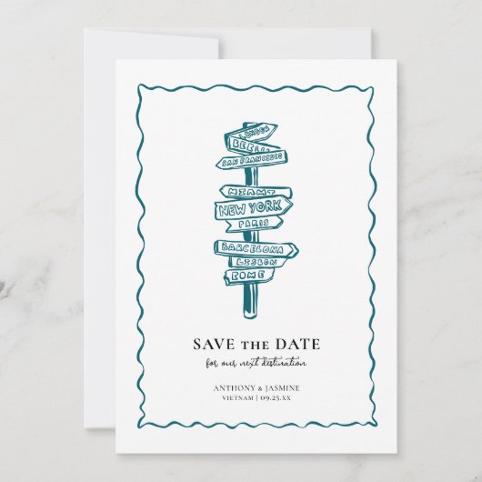 旅行をテーマ結婚にした | 行き先結婚式 セーブザデート (正面)