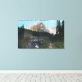 旅行を北西に進める キャンバスプリント (インサイチュ (ウッドフロア))