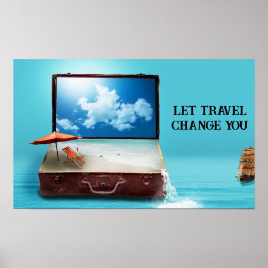 旅行を変更する旅行ファンタジーデザインポスター ポスター (正面)
