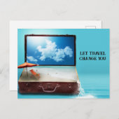 旅行を変更する旅行ファンタジーデザイン ポストカード (正面/裏面)