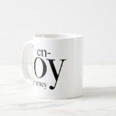 旅行を楽しんで下さい コーヒーマグカップ (正面左)