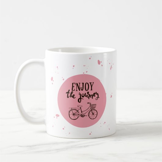 旅行を楽しんで下さい コーヒーマグカップ (左)