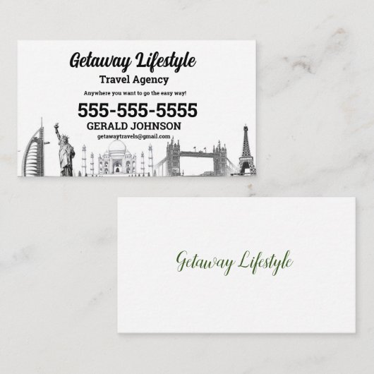 旅行アドバイザーの名刺 名刺 (正面/裏面)