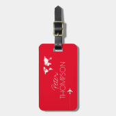 旅行アドベンチャレパーソナライズされたッエレガントド ラゲッジタグ (正面縦)