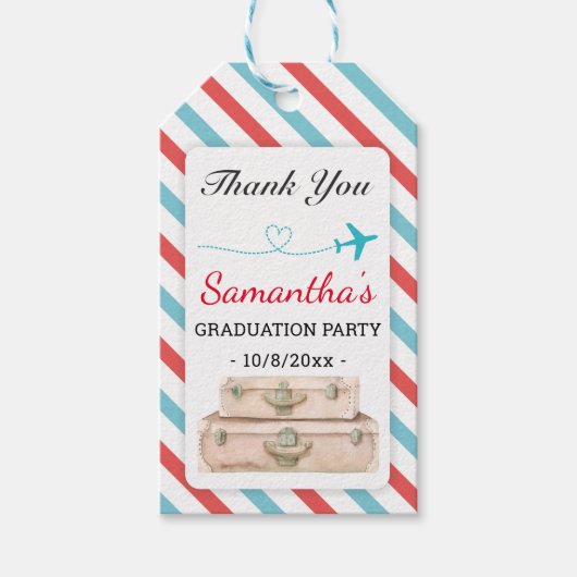 旅行アドベンチャーエクスタージングパーティービーフゲスト ギフトタグ (正面)