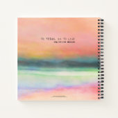 旅行アドベンチャーカップルピンクの水の色の正方形 ノートブック (裏面)