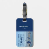 旅行アドベンチャーワードおもしろい ラゲッジタグ (裏面縦)