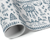 旅行アドベンチャーヴィンテージセット。 ラッピングペーパー (ロールコーナー)