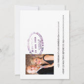 旅行アドベンチャー結婚パスポートの写真 セーブザデート (裏面)