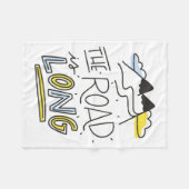 旅行アートザロード長い フリースブランケット (正面(横))