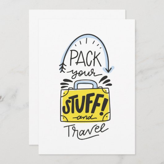 旅行アートパックあなたの物と旅行 セーブザデート (正面/裏面)