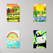 旅行イラストプリントセット (正面)