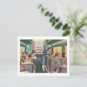 旅行インスタイル、旅客列車車ヴィンテージ ポストカード (スタンド正面)