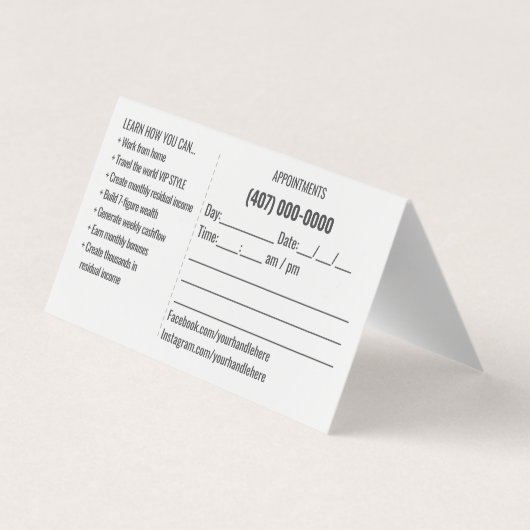 旅行エージェントの名刺テンプレート 名刺 (裏面)