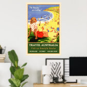 旅行オーストラリアのヴィンテージのポスター ポスター (ホームオフィス)