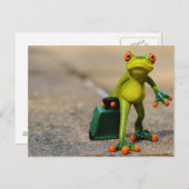 旅行カエル葉書 ポストカード (正面/裏面)