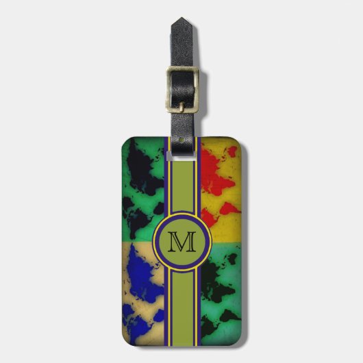 旅行カスタムイニシャル ラゲッジタグ (正面縦)