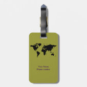 旅行カスタムイニシャル ラゲッジタグ (裏面縦)