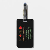 旅行カスタム情報のラスベガスの美しい日没 ラゲッジタグ (裏面縦)