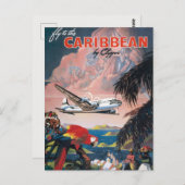 旅行カリブのはがき ポストカード (正面/裏面)