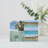 旅行カリブの休暇フォトコラージュ ポストカード (スタンド正面)