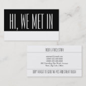 旅行カ連絡ード白黒 コーリングカード (正面/裏面)