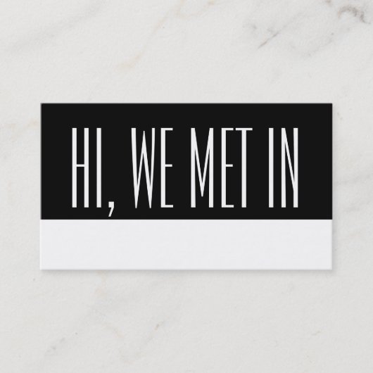 旅行カ連絡ード白黒 コーリングカード (正面)