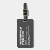 旅行ギフト – 航空宇宙エンジニア定義 ラゲッジタグ (正面縦)