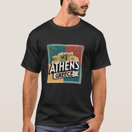 旅行ギリシャデザイン必携 Tシャツ (正面)