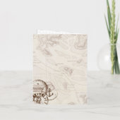 旅行クルーズパスポート目的地の結婚式 招待状 (裏面)