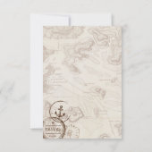 旅行クルーズ目的地の結婚式 出欠カード (裏面)