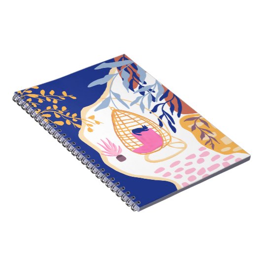 旅行クールギリシャビーチフォークイラストレーション ノートブック (右側)