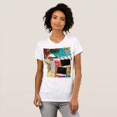 旅行コラージュと象徴的なランドマークバケーション Tシャツ (正面フル)