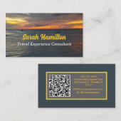 旅行コンサルタントの日没 名刺 (正面/裏面)