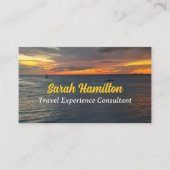 旅行コンサルタントの日没 名刺 (正面)
