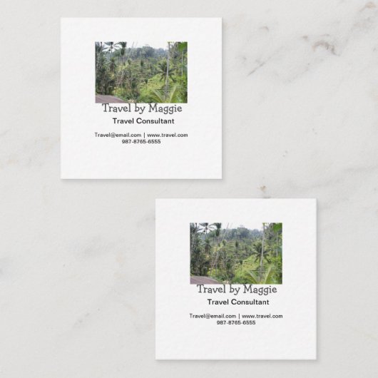 旅行コンサルタント会社の名前の追加メールwebsphone スクエア名刺 (正面/裏面)