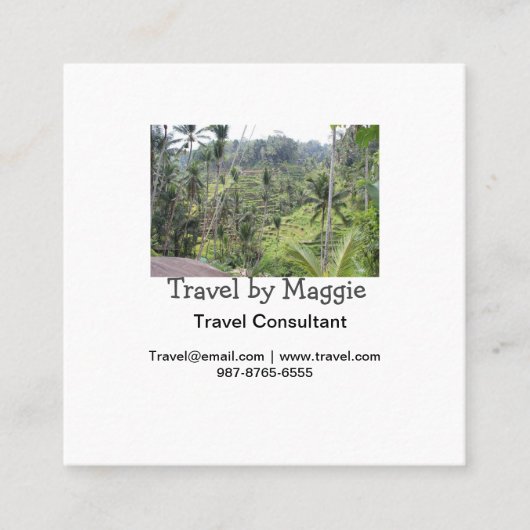 旅行コンサルタント会社の名前の追加メールwebsphone スクエア名刺 (正面)