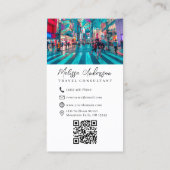 旅行コンサルタント写真QRコード 名刺 (裏面)