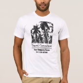 旅行コンサルタント又は旅行代理店のヤシの木 Tシャツ (正面)