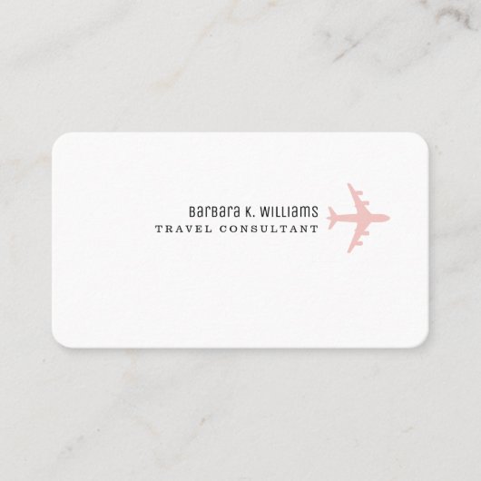 旅行コンサルタント紙の軽快なミニマリスト 名刺 (正面)