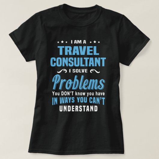 旅行コンサルタント Tシャツ (デザイン正面)