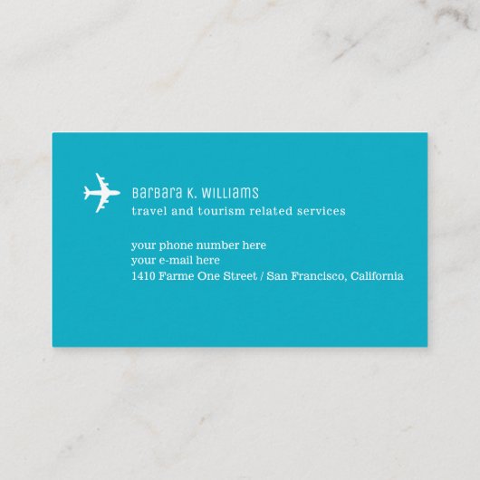 旅行コンサルテシンプルントとAzureエレガント 名刺 (裏面)