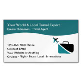 旅行コンモダンサルタントエージェントブローカー マグネット名刺 (正面)